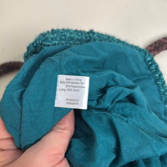 Sakroots Green and Brown Shoulder Bag with Bohemian Knit Design - Picture 4 of 10